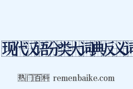 现代汉语分类大词典反义词是什么意思的图片